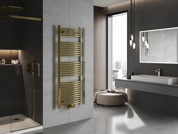 Mexen Ares grzejnik łazienkowy 1500 x 600 mm, 579 W, złoty - W102-1500-600-00-50