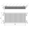 Mexen C33 grzejnik płytowy 400 x 1600 mm, podłączenie boczne, 2702 W, czarny - W433-040-160-70