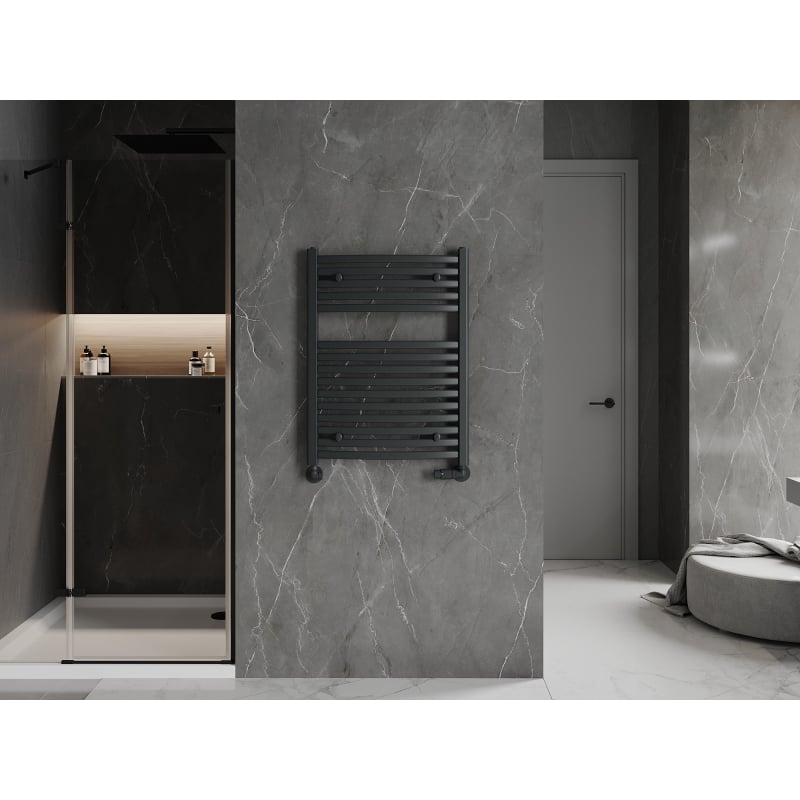 Mexen Helios grzejnik łazienkowy 800 x 600 mm, 448 W, antracyt - W103-0800-600-00-66