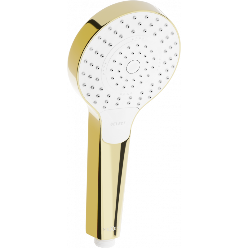 Mexen R-05 rączka prysznicowa 3-funkcyjna, złota/biała - 79505-50