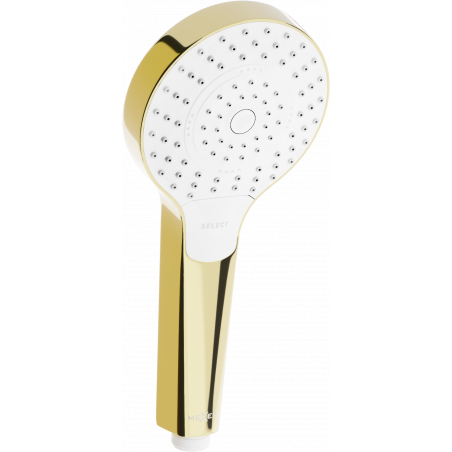 Mexen R-05 rączka prysznicowa 3-funkcyjna, złota/biała - 79505-50