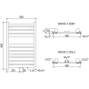 Mexen Uran grzejnik łazienkowy 800 x 500 mm, 364 W, antracyt - W105-0800-500-00-66