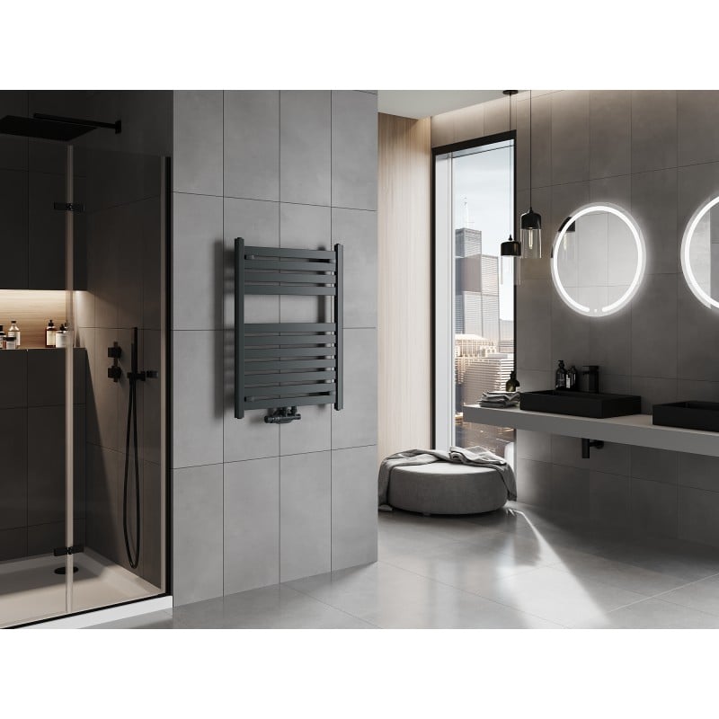 Mexen Uran grzejnik łazienkowy 800 x 600 mm, 425 W, antracyt - W105-0800-600-00-66