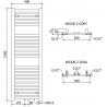 Mexen Hades grzejnik łazienkowy 1200 x 400 mm, 472 W, antracyt - W104-1200-400-00-66