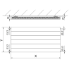 Mexen Line CL11 grzejnik płytowy 600 x 2000 mm, podłączenie boczne, 1567 W, czarny - W411L-060-200-70