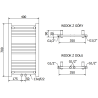 Mexen Mars grzejnik łazienkowy 700 x 400 mm, 238 W, antracyt - W110-0700-400-00-66