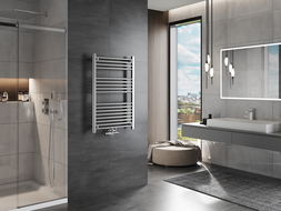 Mexen Mars grzejnik łazienkowy 900 x 600 mm, 340 W, chrom - W110-0900-600-00-01