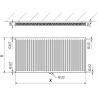 Mexen CC11 grzejnik płytowy 300 x 2600 mm, podłączenie dolne środkowe, 1271 W, biały - W6C11-030-260-00