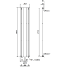 Mexen Oregon grzejnik dekoracyjny 1800 x 360 mm, 604 W, antracyt  - W202-1800-350-00-66