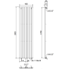 Mexen Oregon grzejnik dekoracyjny 1800 x 480 mm, 805 W, antracyt - W202-1800-490-00-66