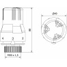 Mexen Uni-G głowica termostatyczna do grzejnika, czarna - W908-002-70