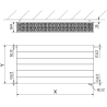 Mexen Line CVL33 grzejnik płytowy 500 x 500 mm, podłączenie dolne, 950 W, czarny - W633L-050-050-70