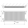 Mexen CC21 grzejnik płytowy 400 x 600 mm, podłączenie dolne środkowe, 556 W, biały - W6C21-040-060-00