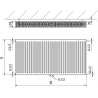 Mexen CC22 grzejnik płytowy 300 x 1100 mm, podłączenie dolne środkowe, 1026 W, biały - W6C22-030-110-00
