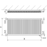 Mexen CV21 grzejnik płytowy 600 x 1000 mm, podłączenie dolne, 1282 W, czarny - W621-060-100-70