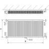 Mexen CC22 grzejnik płytowy 500 x 2000 mm, podłączenie dolne środkowe, 2849 W, biały - W6C22-050-200-00
