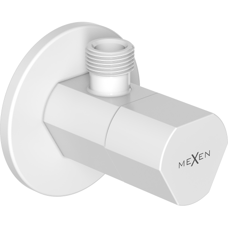 Mexen T zawór kątowy do baterii 1/2"x3/8", biały - 79973-20