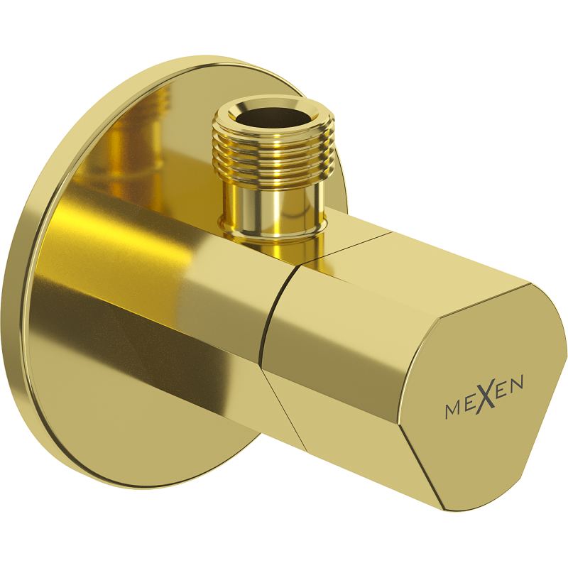 Mexen T zawór kątowy do baterii 1/2"x3/8", złoty - 79973-50