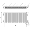 Mexen CV22 grzejnik płytowy 300 x 1200 mm, podłączenie dolne, 1120 W, czarny - W622-030-120-70