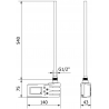 Mexen FA-J1229 grzałka elektryczna 600 W, czarna - W959-0600-70