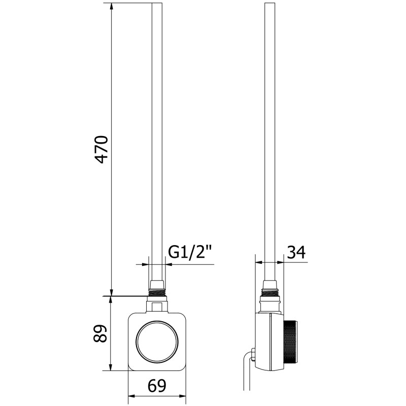 Mexen FA-FD14 grzałka elektryczna 500 W, czarny - W956-0500-70