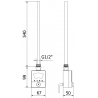 Mexen FA-BG8 grzałka elektryczna 600 W, biała - W957-0600-20