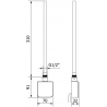 Mexen FA-05W grzałka elektryczna 300 W, czarna - W958-0300-70