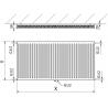 Mexen CC11 grzejnik płytowy 600 x 1200 mm, podłączenie dolne środkowe, 1120 W, antracyt - W6C11-060-120-66