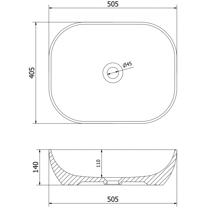 Mexen Rosa umywalka nablatowa 50 x 40 cm, różowa mat - 21095044