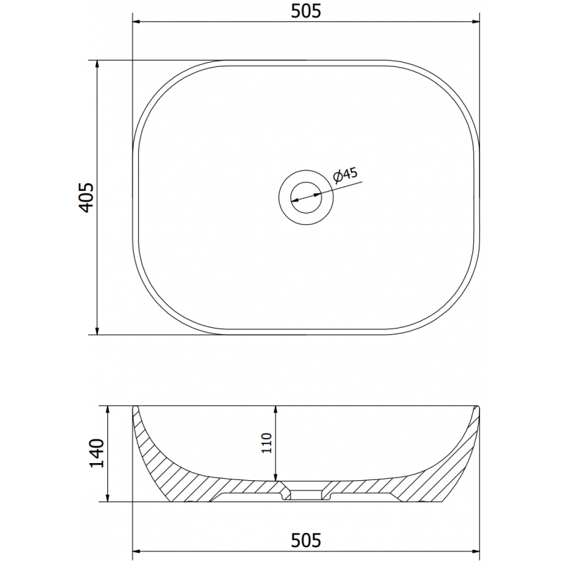 Mexen Rosa umywalka nablatowa 50 x 40 cm zielona jasna mat - 21095048