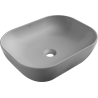 Mexen Rosa umywalka nablatowa 50 x 40 cm szara jasna mat - 21095061