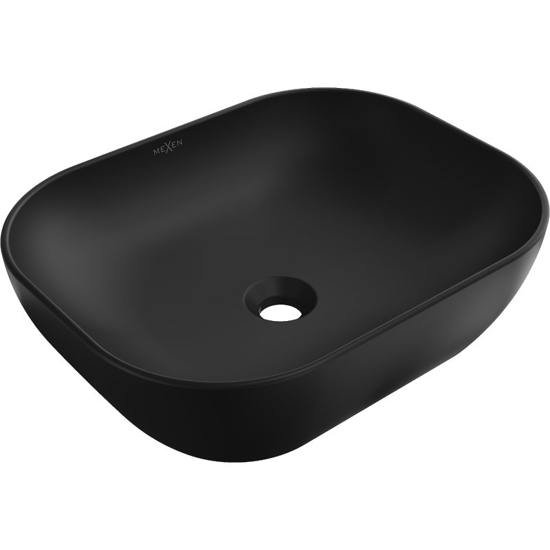 Mexen Rosa umywalka nablatowa 50 x 40 cm, czarna mat - 21095085