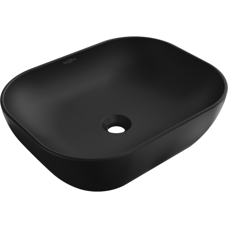 Mexen Rosa umywalka nablatowa 50 x 40 cm, czarna mat - 21095085