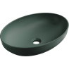 Mexen Cornelia umywalka nablatowa 50 x 37 cm, zielona ciemna mat - 21885047
