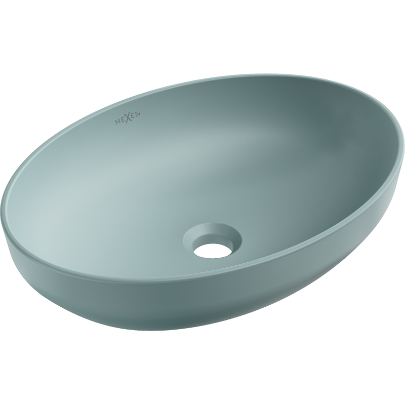 Mexen Cornelia umywalka nablatowa 50 x 37 cm, zielona jasna mat - 21885048