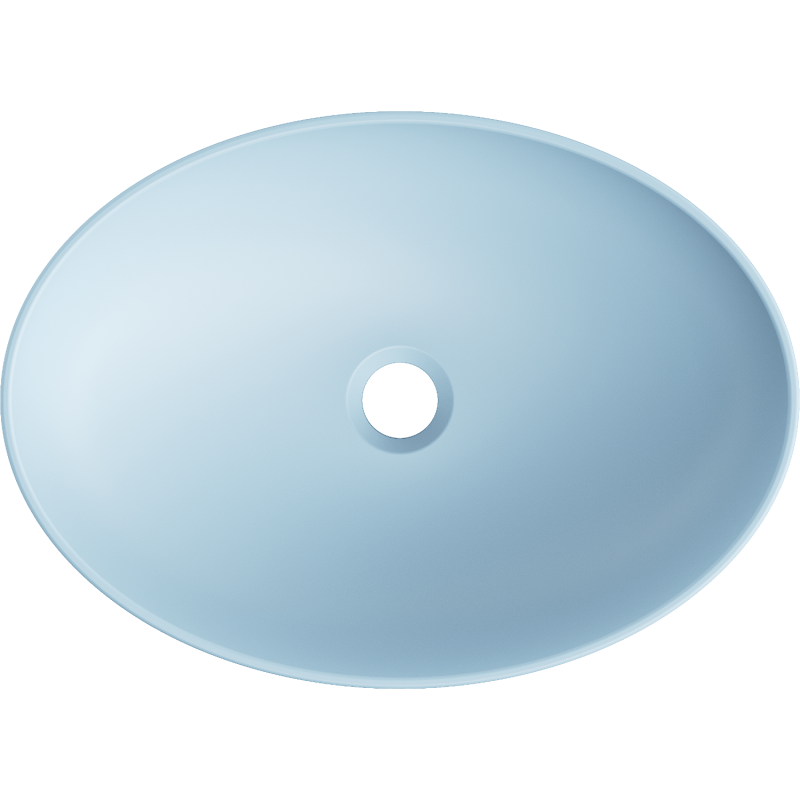 Mexen Cornelia umywalka nablatowa 50 x 37 cm, błękitna mat - 21885049