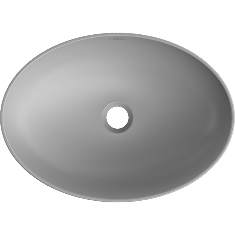 Mexen Cornelia umywalka nablatowa 50 x 37 cm, szara jasna mat - 21885061