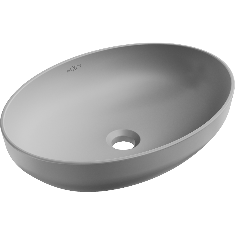 Mexen Cornelia umywalka nablatowa 50 x 37 cm, szara jasna mat - 21885061