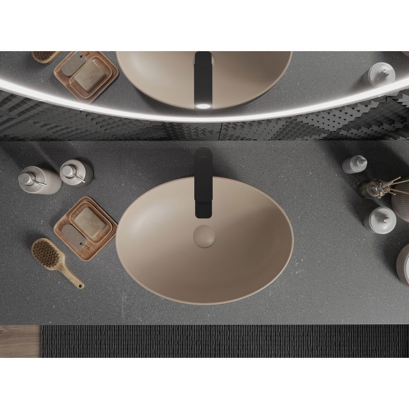 Mexen Cornelia umywalka nablatowa 50 x 37 cm, cappuccino mat - 21885064