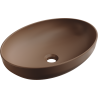 Mexen Cornelia umywalka nablatowa 50 x 37 cm, brązowa mat - 21885068