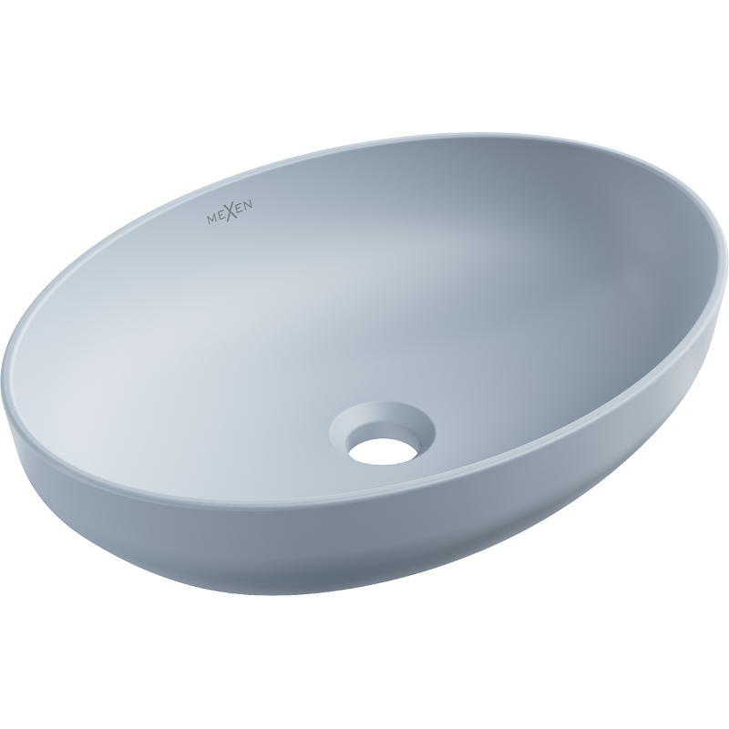 Mexen Cornelia umywalka nablatowa 50 x 37 cm, szara-niebieska mat - 21885069