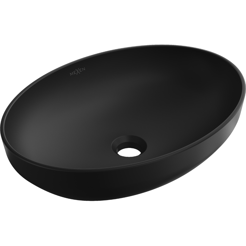 Mexen Cornelia umywalka nablatowa 50 x 37 cm, czarna mat - 21885085