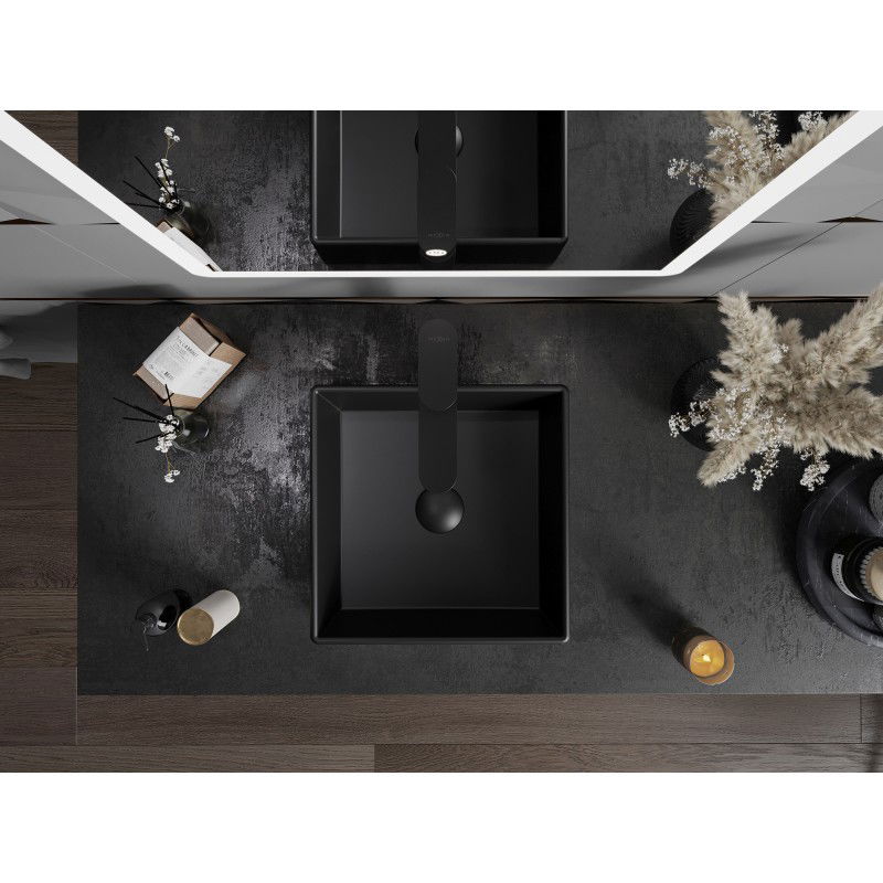 Mexen Goya umywalka nablatowa 35 x 35 cm, czarna mat - 22183585