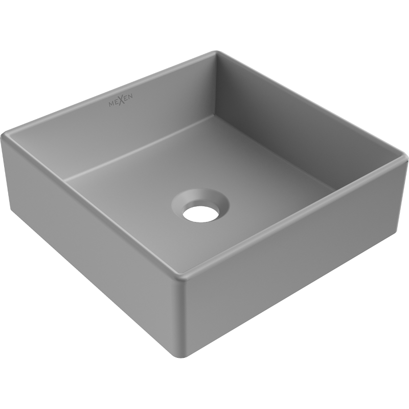 Mexen Goya umywalka nablatowa 35 x 35 cm, szara jasna mat - 22183561