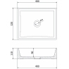 Mexen Goya umywalka nablatowa 40 x 32 cm, biała - 22184000