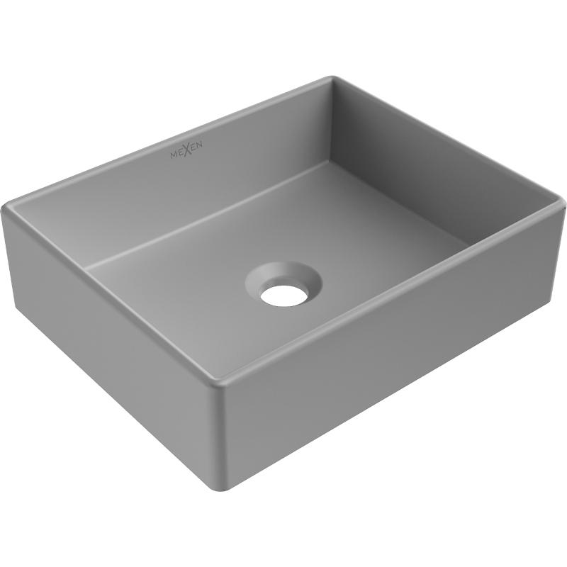 Mexen Goya umywalka nablatowa 40 x 32 cm, szara jasna mat - 22184061