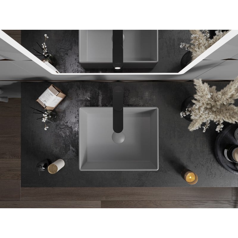 Mexen Goya umywalka nablatowa 40 x 32 cm, szara jasna mat - 22184061