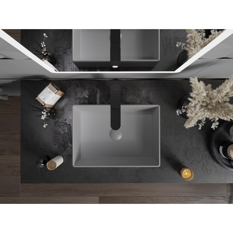 Mexen Goya umywalka nablatowa 45 x 32 cm, szara jasna mat - 22184561