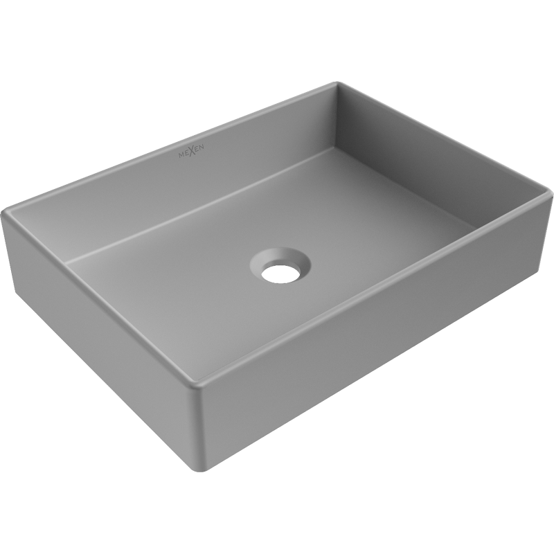 Mexen Goya umywalka nablatowa 51 x 37 cm, szara jasna mat - 22185061
