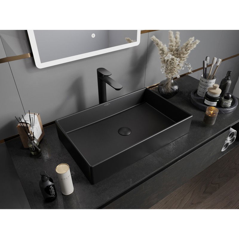 Mexen Goya umywalka nablatowa 60 x 37 cm, czarna mat- 22186085